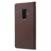 Bravo Diary Series till Galaxy S9 Plus Plånboksfodral PU-läder TPU Mörkbrun