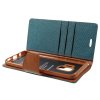 Canvas Diary Series till Galaxy S9 Plånboksfodral Tyg PU-läder TPU Grön