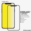 ExoGlass Curved till iPhone 6/6s/7/8/SE Skærmbeskytter Full Size Sort