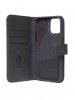 iPhone 12 mini Fodral Leather Detachable Wallet Svart