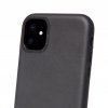 iPhone 11 Black Leather Backcover Svart