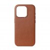 iPhone 15 Plus Skal Leather Backcover Tan