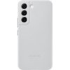 Original Galaxy S22 Skal Leather Cover Light Gray