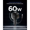 Essential Billaddare med inbyggd Kabel 60W Svart