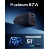 Essential Laddare 67W 2xUSB-C 1xUSB-A Svart
