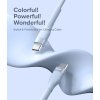 Fast Charging Pastel Cable USB-C till USB-C 2 m Blå
