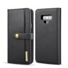 Galaxy Note 9 Plånboksfodral Splittläder Löstagbart Skal Kortfack Utsida Svart