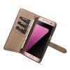 Galaxy S7 Edge Plånboksfodral Splittläder Löstagbart Skal Kortfack Utsida Brun