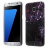 Galaxy S7 Edge Skal Marmor Hårdplast Mörklila
