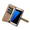 Galaxy S7 Plånboksfodral Splittläder Löstagbart Skal Kortfack Utsida Brun