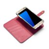 Galaxy S7 Plånboksfodral Splittläder Löstagbart Skal Kortfack Utsida Röd