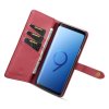 Galaxy S9 Plus Plånboksfodral Splittläder Löstagbart Skal Kortfack Utsida Röd