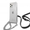 iPhone 12 Pro Max Skal Chain & Script Silver Klar
