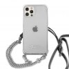 iPhone 12 Pro Max Skal Chain & Script Silver Klar