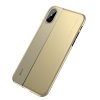 Half to Half Case till iPhone X/Xs Mobilskal TPU Hårdplast Guld