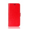 Huawei Honor 10 Plånboksfodral PU-läder Lädertextur Röd