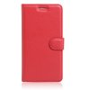 Huawei Honor 8 Mobilplånbok Litchi PU-läder Röd