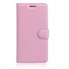 Huawei Honor 8 Mobilplånbok Litchi PU-läder Rosa