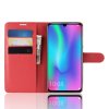 Huawei P Smart 2019 Mobilplånbok Litchi PU-läder Röd