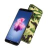 Huawei P Smart 2018 Skal med Stativ Camouflage Hårdplast TPU Grön