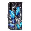 Huawei P Smart Z Plånboksfodral Kortfack Motiv Blåa Fjärilar på Svart