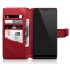 Huawei P20 Äkta Läder Plånboksfodral Röd