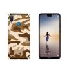 Huawei P20 Lite Cover med Stativ Camouflage TPU Brun
