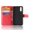 Huawei P20 Plånboksfodral PU-läder Litchi Röd