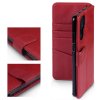 Huawei P30 Pro Plånboksfodral Kortfack Äkta Läder Röd