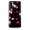 Huawei P30 Pro Skal Självlysande Motiv Blommor på Svart