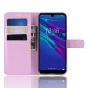Huawei Y6 2019 Plånboksfodral Litchi PU-läder Rosa
