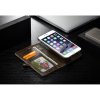 iPhone 7/8 Plus Plånboksfodral Qin Series Löstagbart Skal Brun