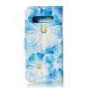 Samsung Galaxy S10 Plus Plånboksfodral Kortfack Motiv Blåa Blommor