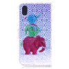 iPhone Xr Plånboksfodral Kortfack Motiv Färgglada Elefanter