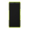 Sony Xperia 10 Plus Skal Däckmönster Stativ TPU Hårdplast Grön