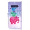 Samsung Galaxy S10 Plånboksfodral Kortfack Motiv Färgglada Elefanter