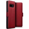 Samsung Galaxy S10 Plus Fodral Äkta Läder Low Profile Röd