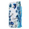 Samsung Galaxy A10 Plånboksfodral Kortfack Motiv Blåa Fjärilar och Blommor
