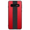 Samsung Galaxy S10 Skal Litchi PU-läder TPU Röd