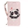 iPhone 7/8/SE Plånboksfodral Motiv Panda och Hjärtan
