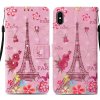 iPhone X/Xs Plånboksfodral PU-läder Motiv Eiffeltornet