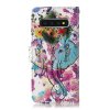 Samsung Galaxy S10 Plånboksfodral Kortfack Motiv Elefant och Blommor