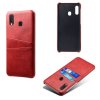 Samsung Galaxy A20E Skal Kortfack PU-läder Röd