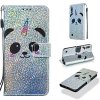 Samsung Galaxy A10 Plånboksfodral Glitter Motiv Panda