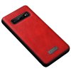 Samsung Galaxy S10 Skal Äkta Läder TPU Röd