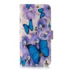 Samsung Galaxy S10 Plånboksfodral Kortfack Motiv Blåa Fjärilar och Blommor