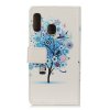 Samsung Galaxy A20E Plånboksfodral PU-läder Motiv Blått Träd
