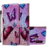 Samsung Galaxy A20E Plånboksfodral Kortfack Glitter Motiv Fjärilar