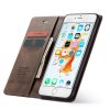 iPhone 6/6S Plånboksfodral Retro Flip Stativfunktion Mörkbrun