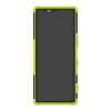 Sony Xperia 1 Skal Däckmönster Stativ TPU Hårdplast Grön